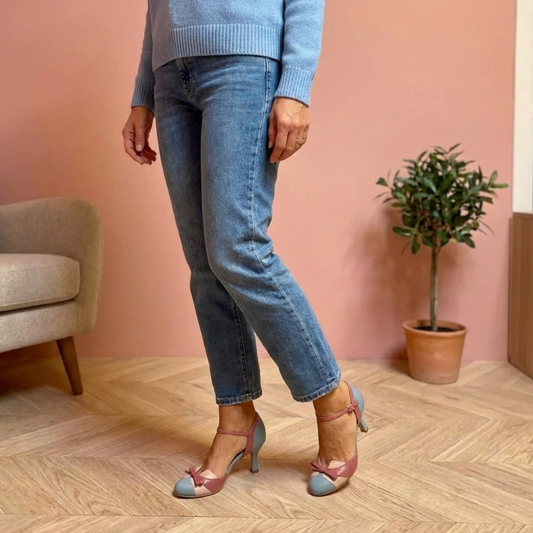 Rosa -Bonitas sandalias de estilo vintage