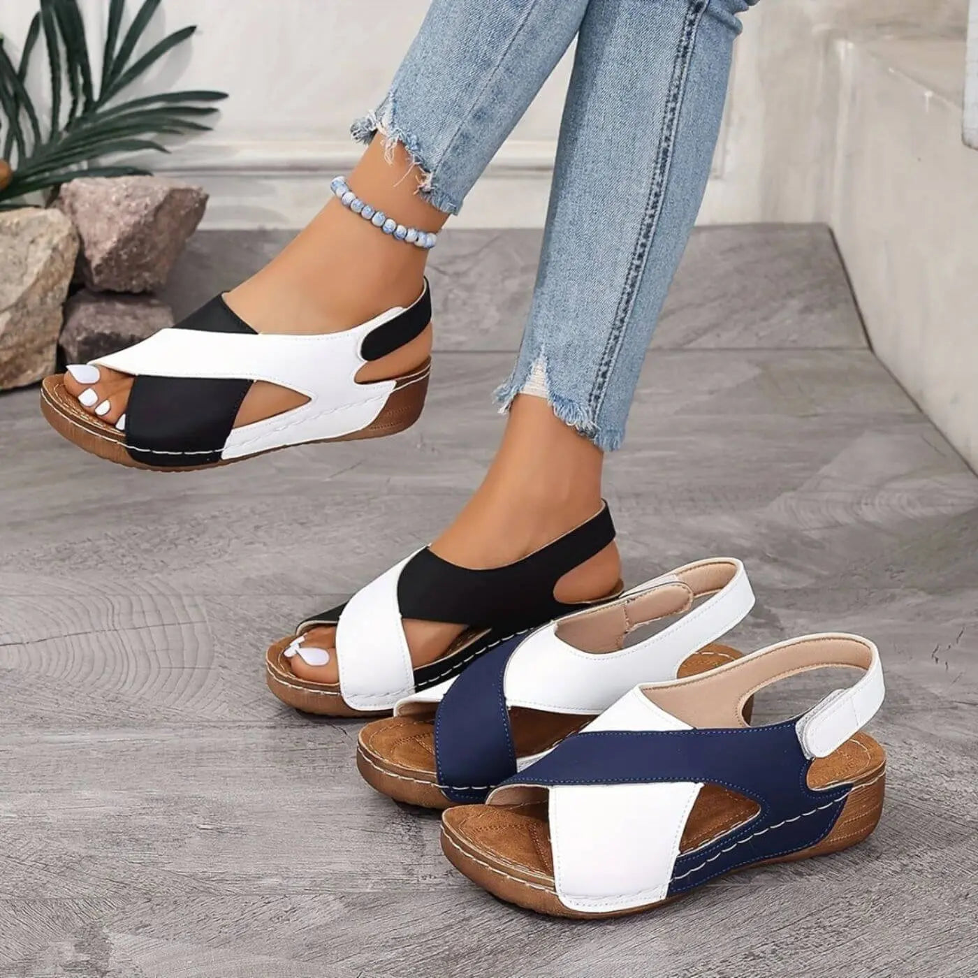 Nicole™ – Sandalias ortopédicas con punta abierta