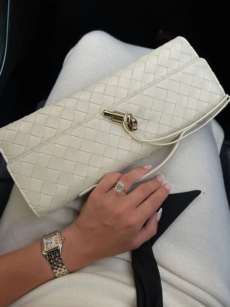 Nieve™ | Elegante bolso trenzado de cuero vegano